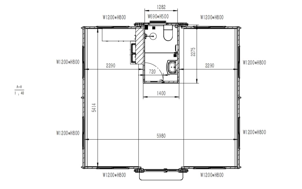 BOVONO Prefabricated Tiny Home, Mobile Prefab House with Lockable Door and Window, Outdoor Storage Shed with Restroom & Cabinet, Perfect for Hotel, Kiosk, Booth(19 x 20FT) - WoodArtSupply