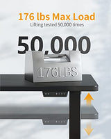 CubiCubi Electric Standing Desk, 48 x 24 Inches Height Adjustable Sit Stand Desk, Ergonomic Home Office Computer Workstation, Black CubiCubi