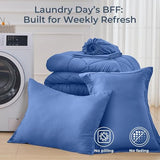 HEVUMYI Royal Blue Twin Comforter Set - 5-Piece All Season Bed in a Bag Twin, Ultra Soft Bedding Set with Comforter, Flat Sheet, Fitted Sheet, Pillowcases, Pillow Shams HEVUMYI