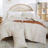weigelia Beige Comforter Set Twin Boho Cream Twin Comforter with 1 Pillowcases - Soft Lightweight Cozy Bedding Set for All Season - Beige Comforter Twin Size for Women Teens Kids weigelia