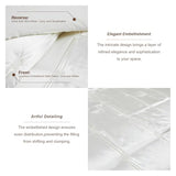 Lanest Housing King Size Satin Comforter Set Ivory White, 3 Pieces Soft and Lightweight Silk Bedding, All Season Fluffy Down Alternative Comforter Bed Set Lanest Housing