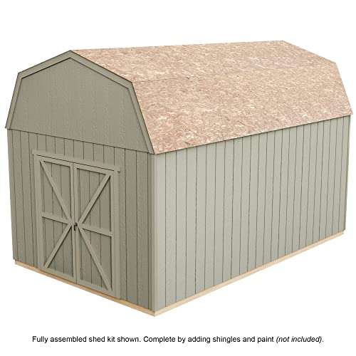 Handy Home Products Braymore 10x16 Do-It-Yourself Wooden Storage Shed Handy Home Products