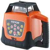 VEVOR Rotary Laser Level 1650ft,360 Degree Self Leveling Red Cross Line Laser,5 Rotation Speeds&4 Scanning Angles Adjustment,IP66 Waterproof Remote Control Manual Self-leveling Mode,Battery Included VEVOR