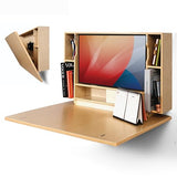 ARROWSTONE SKEENA Wall-Mounted Desk - Floating Folding Desk with Storage, Space-Saving Design for Home Office (36") ARROWSTONE
