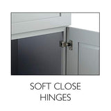 Design House 587063 Bath Modern Unassembled 2-Door Shaker Bathroom Vanity Cabinet Only, 24 x 18,Grey Design House