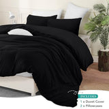Utopia Bedding Duvet Cover Set with Pillowcases - 3 Pieces Bedding Duvet Cover with Zipper Closure - 1 Duvet Cover with 2 Pillowcases - Soft Brushed Microfiber(Full, Black) Utopia Bedding