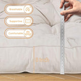KOZIDO 8” Queen Size Futon Mattress Sofa Bed, Extra Thick Foldable Floor Mattress, Shredded Foam Filling for Adults/Teens/Pets with No Assembly Needed, Frame Not Included - Beige KOZIDO