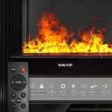 31.6" Water Vapor Fireplace Smart App Electric Fireplace 8 Colors Flame 3D Atomizing Fire Place Dimmer Electric Steam Fireplace Automatic Water Fullfill and Drainage Made with 316 Stainless Steel SUNLITUP