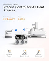 xTool Heat Press Machine 3-in-1 Kit, Smart Press & Mini Iron Press with Platform & Control Pod, 10-25KG High Pressure, Detachable Portable Heat Press Machine for T-Shirts Vinyl Sublimation Crafts xTool