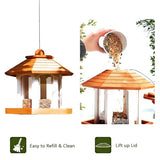 Cedar Alpha Delux Large Gazebo Hanging Bird Feeder for Outside- Rust Proof- Lifetime Durability - Large Compacity - Sunflower Seeds - All Birds Available (6 Lbs Capacity DIY Kit) CEDAR ALPHA