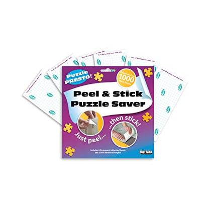 Puzzle Presto Peel & Stick Puzzle Saver: The Original and Still the Best Way to Preserve Your Finished Puzzle! - 6 Adhesive Sheets and 2 Adhesive Hangers