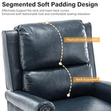 DREAMSIDEA Faux Leather Recliner Chair, Modern Pushback Armchair with Adjustable Backrest & Footrest for Bedroom, Living Room