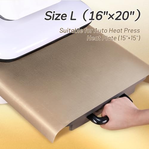 TransOurDream 4 Pack PTFE Teflon Sheets Size L16 x 20" for Auto Heat Press Heat Transfer Paper and Sublimation Paper Reusable Heat Resistant Non Stick TransOurDream