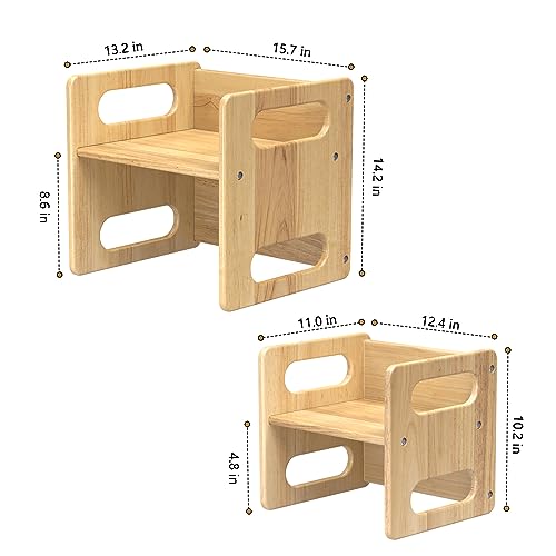 Montessori Weaning Table and Chair Set for Toddler and Baby,Handmade Solid Wood Design for Childrens Age 1-5,Baby Furniture Sets for Nursery/Bedroom/Activity Room,Kids Table and Chair Set for - WoodArtSupply