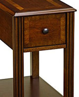 Signature Design by Ashley Breegin New Traditional Wooden Chair Side End Table, Brown Signature Design by Ashley