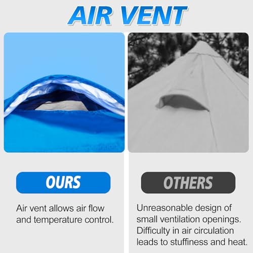WEIZE Pop up Canopy Tent 10x10ft, 1-Button Push Setup, Instant Portable Shelter, Adjustable Height, Portable Roller Bag, 4 Weight Bags, Guy Ropes & Stakes Included Blue WEIZE