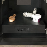 OVE Decors Bailey 60 in. W x 22 in. D x 34.5 in. H Double Sink Bath Vanity in Matte Black Wood with White Engineered Quartz Top OVE Decors