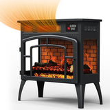 Royalcraft Electric Fireplace Heater, Freestanding Electric Fireplace Stove 5118 BTU with Remote Control, Realistic Flame Effect and Infrared Heating, Overheating Safe Design for Living Room, Bedroom RoyalCraft