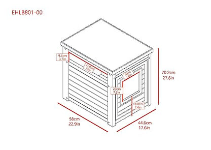 New Age Pet® ECOFLEX® Litter Loo® Litter Box Cover and End Table - WoodArtSupply