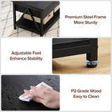 Memobarco Lift Top Coffee Table,Lift Coffee Table with Storage Shelf and Large Hidden Compartment for Living Room,Lifting top Coffee Table for Small Space,Black Memobarco