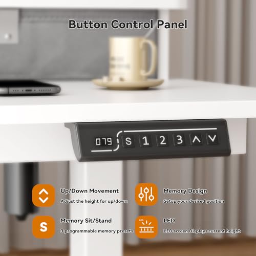 White Standing Desk，60° Tiltable Height Adjustable Electric Rising Desk，40Inch Foldable Mobile Laptop Table with Shelf,Monitor Stand, Drawer ,Flippable Drafting Workstation on Wheels for Kids’ Drawing Gibbon Mounts