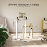 Claiks Standing Desk Frame, Electric Stand Up Desk Legs Frame Workstation Up to 63",C-Shaped Adjustable Standing Computer Desk for Home and Office, (White Frame only) Claiks