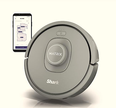 Shark RV2300 Matrix Robot Vacuum with No Spots Missed on Carpets & Hard Floors, Precision Home Mapping, Perfect for Pet Hair, Wi-Fi, Gray (Renewed) Shark