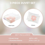 Intelligent Design Kids Full Duvet Cover Set for Girls, Tufted Chenille Floral Duvet Set Queen, Lightweight Polka Dot Reversible Bedding Cover, Gracie, Full/Queen White/Purple 4 Piece Intelligent Design