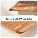 FLEXISPOT Acacia Solid Wood 55"x28" Butcher Block Desktop – Thick Beveled Edge Tabletop for Standing Desk, Office Table, Workbench, DIY Furniture Projects, Natural FLEXISPOT