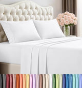 Utopia Bedding Full Sheet Set 4 Piece Bed Sheets for Full Size Bed, Hotel Luxury, Extra Soft, Cooling Bed Sheets - Wrinkle, and Fade Resistant (White) Utopia Bedding
