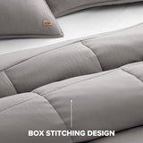 UGG Leonora Comforter Set with 1 Pillow Sham Lightweight Down Alternative Blanket Reversible All Season Washable and Hypoallergenic Bedding Set for College Dorm, Twin/Twin XL, Light Grey UGG
