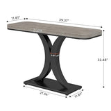 Tribesigns Industrial Console Table, 40 inch Narrow Entryway Foyer Table with Geometric Base, Rustic Hallway Accent Table for Living Room, Entrance Tribesigns