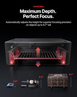 xTool P3 80W Flagship CO2 Laser Cutter with Intelligent Automation, Desktop Laser Engraver Dual HD Camera 1200mm/s High Speed, 36"x18'' Large Format CO2 Laser Engraver with ACS Auto-Focus System xTool
