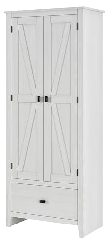 SystemBuild Evolution Farmington 30 inch Wide Storage Cabinet, Ivory Pine Ameriwood Home