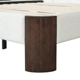 Merax King Size Upholstered Platform Bed Frame with Large Curved Headboard,Built-in Floating Shelves,Wood Slats and Metal Support for Bedroom,Noise-Free Merax