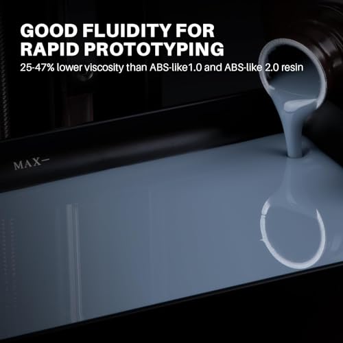 ELEGOO ABS-Like 3D Printer Resin 3.0, 405nm UV-Curing Photopolymer Resin for Mars Saturn Jupiter MSLA DLP LCD 3D Printing with Strength and Toughness, High Precision, Low Viscosity, Grey 2000g