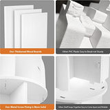 Aheaplus 360° Rotating Small Corner Bookshelf - 4 Tier Floor Standing Storage Rack in White Aheaplus