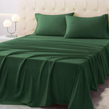 Homilay Queen Size Bed Sheet Set - 4 Piece Soft Microfiber Sheets with Deep Pockets, Cooling Technology, and Wrinkle-Free Pillowcase. Hotel-Quality, Durable Bedding, Eden Green Homilay