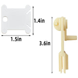 120 Pcs Plastic Floss Bobbins with 1 Pcs Bobbin Winder for Cross Stitch Cotton Thread Craft DIY Sewing Storage Thread Organizer Holder Embroidery DIY Cards (White) yuntop