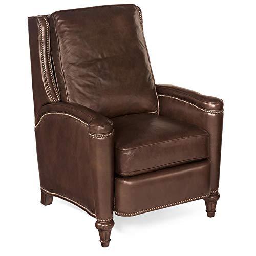 Hooker Furniture Rylea Traditional Wingback Leather Recliner, Brown Hooker Furniture