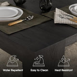 Transformer Table - Solid Wood Extendable Dining Table, Seats 2-12, Extendable Dining Room Table, Space-Saving Furniture (Black, Table + Bench) Transformer Table