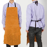 Leather Welding Work Apron,Brown Leather Apron for Men,Heat & Flame-Resistant Woodworking Apron,Adjustable Protective Work Aprons for Blacksmith/Home Improvement/Heavy Duty Work,Wear Resistance Apron Longzhuo