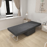Cozy Gray Folding Ottoman Bed with Adjustable Backrest - Chic Futon Couch That Converts to Sofa Bed for Apartments and Compact Living Areas! QUAOPEFURN