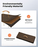 Pellebant Dresser for Bedroom with 7 Drawers, Tall Dresser Vertical Storage Tower, Sturdy Metal Frame, Fabric Storage Bins with Wooden Handle and Wooden Top, Organizer Unit for Closet/Hallway, Brown Pellebant