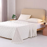EVOLIVE Elastane Diamind Quilted All Season Light Weight Single Reversible Cooling Quilt/Comforter (White, Full/Queen) EVOLIVE