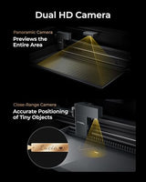 xTool P2S 55W CO2 Laser Cutter, Smart Desktop CO2 Laser Engraver and Cutter Machine, Dual Smart 16MP Cameras, 3D Curved Cylinder Engraving, Create with Wood and Metal Acrylic Glass Fabric Leather xTool