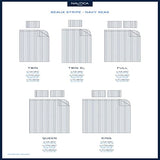 Nautica - Twin XL Size Sheet Set, Crisp & Tailored Cooling Sheets with a Smooth Cotton Percale Lightweight Feel - Bed Sheets with Matching Pillowcase & Fitted Sheet (Beaux Stripe Navy) Nautica