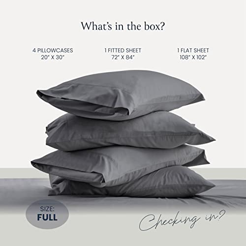 BELADOR Silky Soft Full Sheet Set - Luxury 6 Piece Bed Sheets for Full Size Bed, Secure-Fit Deep Pocket Sheets with Elastic, Breathable Hotel Sheets and Pillowcase Set, Wrinkle Free Oeko-TEX Sheets BELADOR