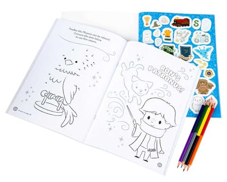 Wizarding World: Adventures in the Castle (Color & Activity with Colored Pencils) WoodArtSupply