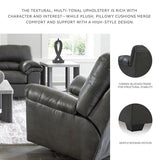 Signature Design by Ashley Bladen Faux Leather Manual Rocker Recliner, Gray Signature Design by Ashley